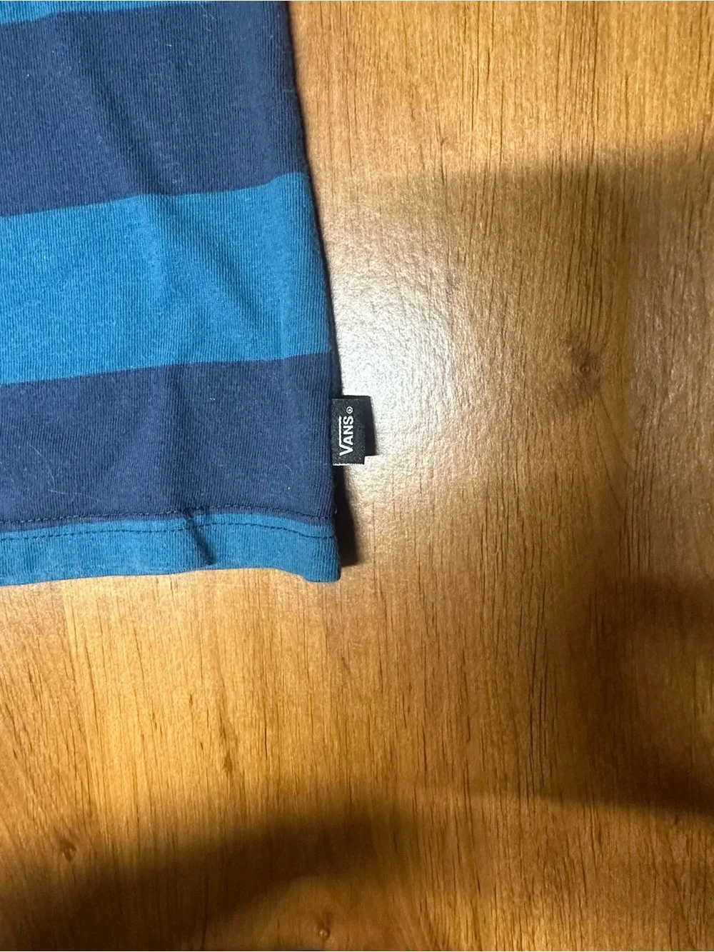2 Vans Kids Navy & Teal Striped Tee with White Tie-Dye Logo Shirt